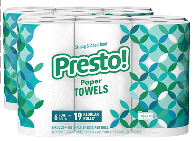 Amazon Brand Presto Flex a Size Paper Towels