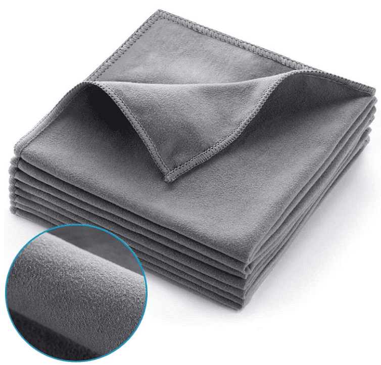 Microfiber Suede Cloth 8Pack Streak Free Lint Free Large