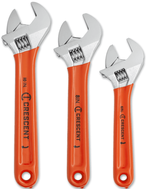 Crescent 3 Piece Adjustable Cushion Grip Wrench Set Crescent 3 Piece Adjustable Cushion Grip Wrench Set