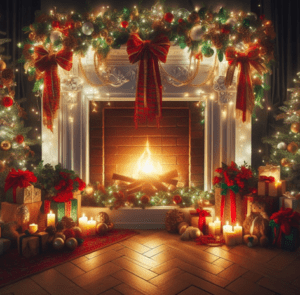 Hang Christmas Garlands and Bows