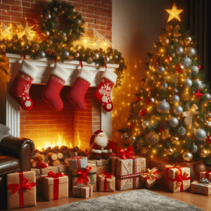 Place a Christmas Tree near the Fireplace