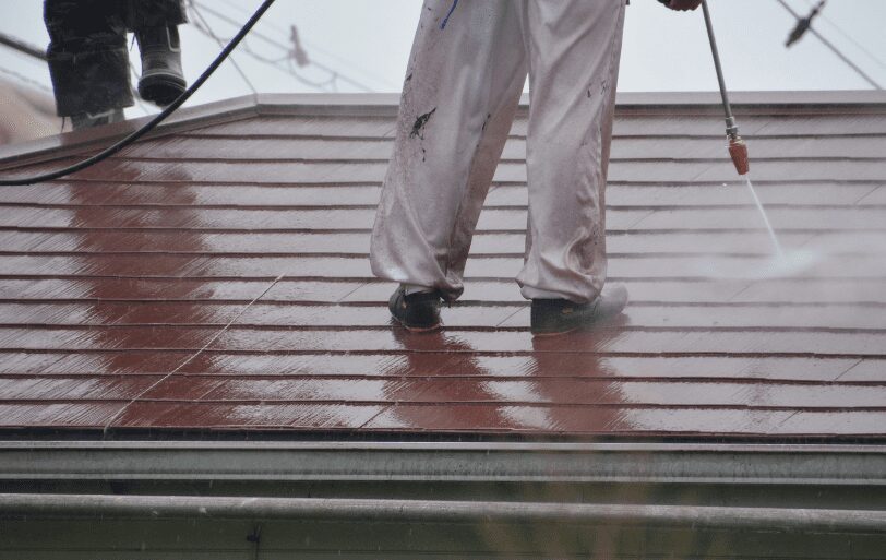 pressure washing of the roof