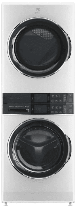 Electrolux ELTE7600AW 4.5 Cu Front-Load Washer & 8.0 Cu. Ft. Electric Dryer Stacked Laundry Tower in White with SmartBoost Premixing Electrolux Stackable Series