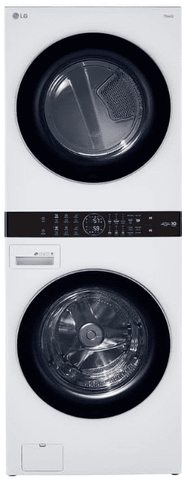 LG WKE100HWA WashTower Stacked Smart Laundry Center 4.5 Cu.Ft. Front Load Washer & 7.4 Cu.Ft. Electric Dryer in White WashTower Stacked Smart Laundry Center