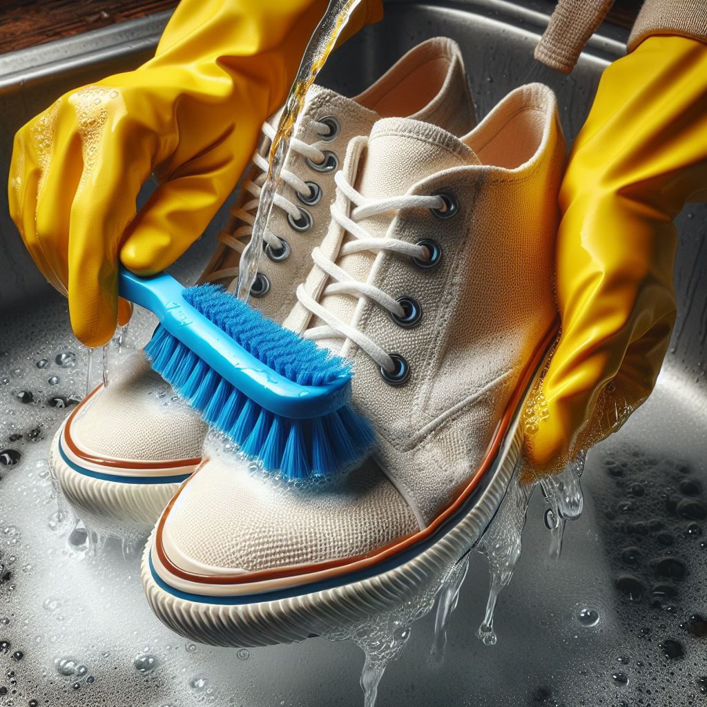 cleaning the Fabric shoes