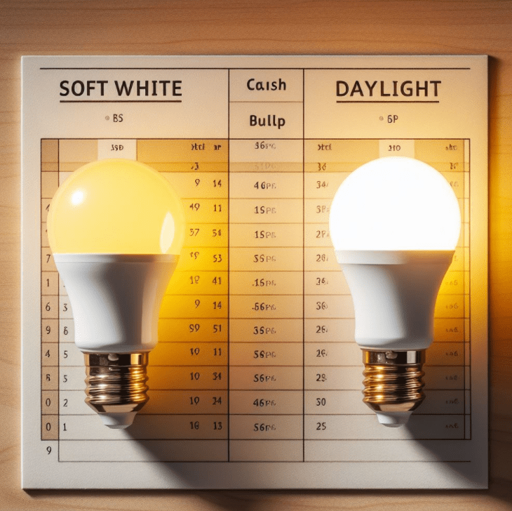 Soft White vs Daylight Bulbs