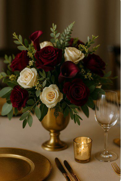 Burgundy, Gold, and Green Burgundy, Gold, and Green