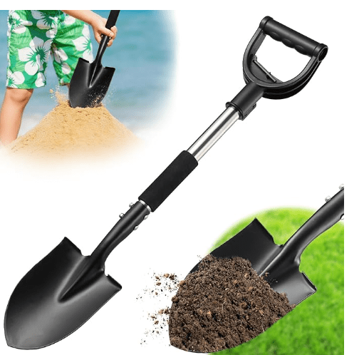 D-grip round point shovel