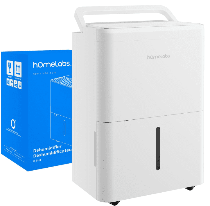 hOmeLabs Dehumidifier - Advanced Humidity & Moisture Control, Quiet, Efficient, Auto Shut-off, Ideal for Home, Basement, Office - 1,800 Sq Ft Wi-Fi (8 Pint MAX 24 Pint at 95°F, 90% RH) hOmeLabs Dehumidifier - Advanced Humidity & Moisture Control, Quiet, Efficient, Auto Shut-off, Ideal for Home, Basement, Office - 1,800 Sq Ft Wi-Fi (8 Pint MAX 24 Pint at 95°F, 90% RH)