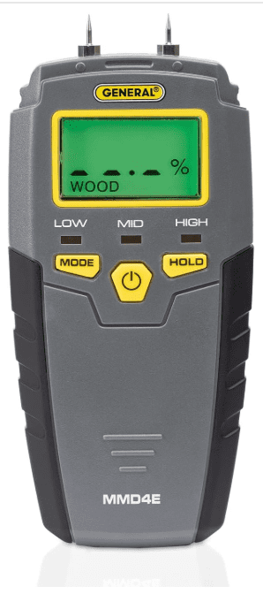 General Tools MMD4E Digital Moisture Meter, Water Leak Detector, Moisture Tester, Pin Type, Backlit LCD Display With Audible and Visual High-Medium-Low Moisture Content Alerts, Grays General Tools MMD4E Digital Moisture Meter, Water Leak Detector, Moisture Tester, Pin Type, Backlit LCD Display With Audible and Visual High-Medium-Low Moisture Content Alerts, Grays