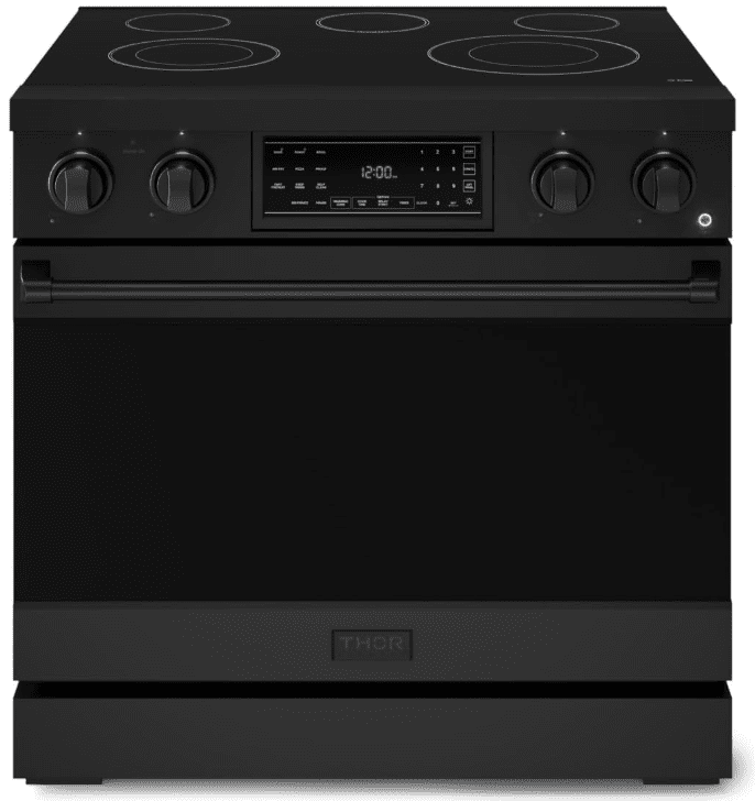 Gordon Ramsay by THOR Kitchen 36 Inch Professional Electric Range with Tilt Panel Touch Control in Black