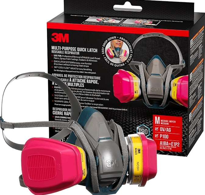 3M - 65023QLHA1-C Pro MultiPurpose Respirator with Quick Latch 3M - 65023QLHA1-C Pro MultiPurpose Respirator with Quick Latch