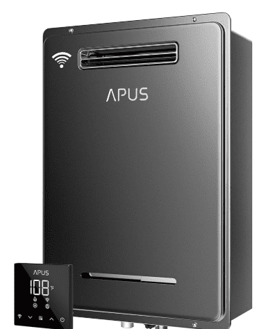 APUS 190,000 BTU Outdoor Tankless Water Heater, 8.1 GPM Natural Gas Instant Hot Water Heater with WiFi & Remote Control, High Efficiency for Supports 5 Outlets APUS 190,000 BTU Outdoor Tankless Water Heater, 8.1 GPM Natural Gas Instant Hot Water Heater with WiFi & Remote Control, High Efficiency for Supports 5 Outlets