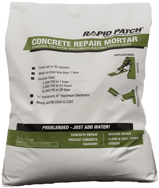 Concrete Repair Mortar - Patch & Repair for Sidewalks, Driveways, & Curbs, Fast-Setting, Exterior (20 Pound, 1) Concrete Repair Mortar - Patch & Repair for Sidewalks, Driveways, & Curbs, Fast-Setting, Exterior (20 Pound, 1)