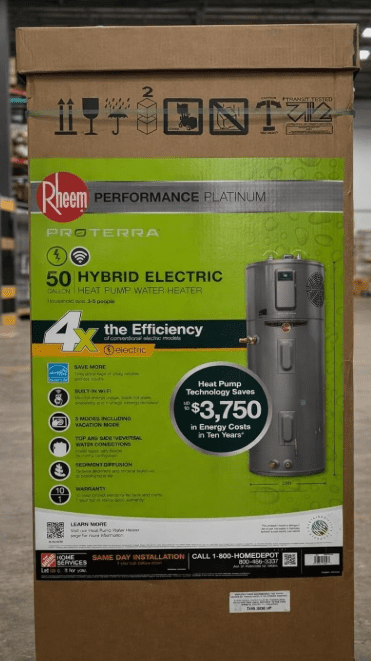 Rheem 50 Gal. Smart High Efficiency Hybrid Heat Pump Water Heater with 10-Year Warranty Smart High Efficiency Hybrid Heat Pump