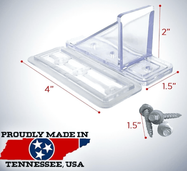 50 Pack Snow Guards for Metal Roofs – with Perfect Seal Gaskets & Screws – Heavy-Duty Polycarbonate Snow Stops Prevent Sliding Snow & Ice – Roof Snow Retention System Snow Guards for Metal Roofs