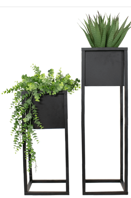 Sunnydaze Square Corten Steel Planters Sunnydaze Square Corten Steel Planters
