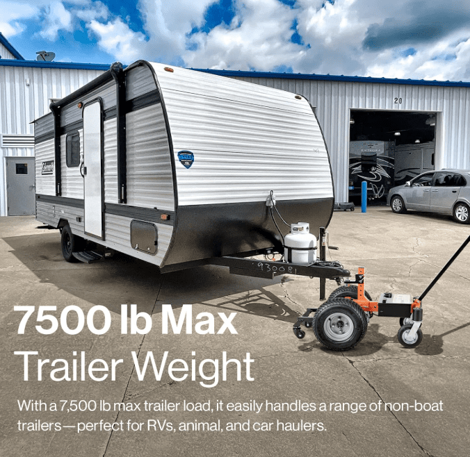 SuperHandy Electric Trailer Dolly – 24V 800W Heavy Duty Motor, Adjustable Thumb Throttle, Reverse/Drive Switch (6 Wheel, 7500 lb) SuperHandy Electric Trailer Dolly