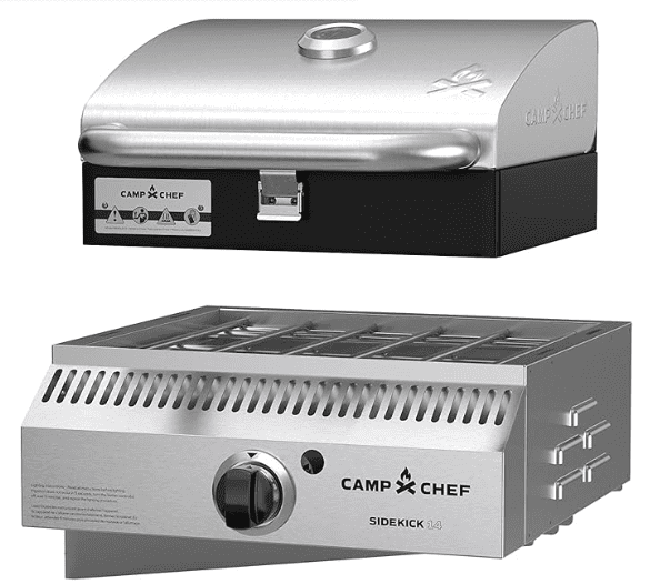 Camp Chef Sidekick Sear - Includes BBQ Box for Pellet Grill - Accessory for Outdoor Cooking - Sear & Grill with Ease - 14" Cooking System Compatible Camp Chef Sidekick Sear