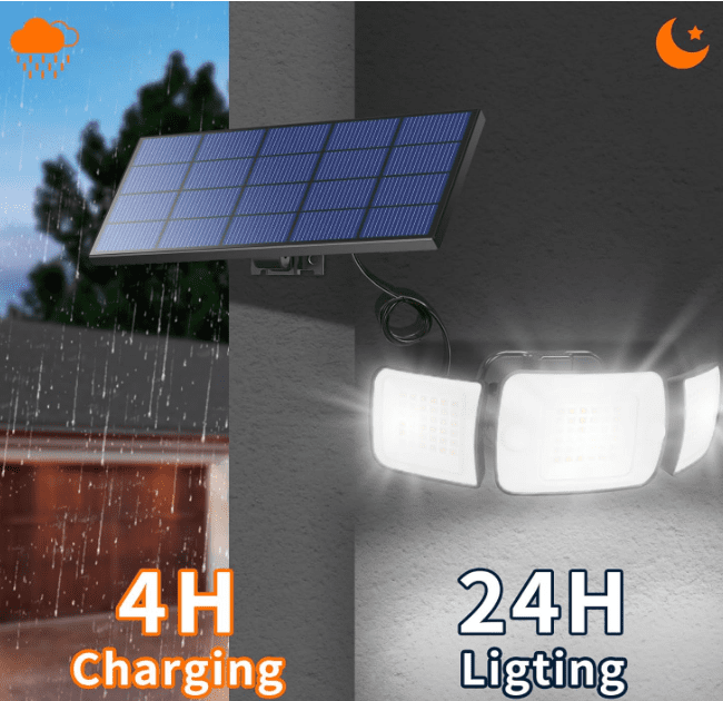 https://amzn.to/4tK5iBh Solar Flood Lights With Separate Solar Panel