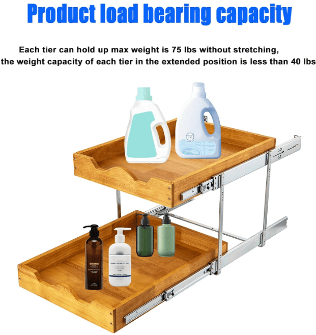 Two-Tier Pull Out Pantry Organizers Two-Tier Pull Out Pantry Organizers