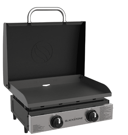 Blackstone 1813 Original 22” Tabletop Griddle with Hood and Stainless Steel Front Plate, Powder Coated Steel blackstone 22 inch tabletop griddle
