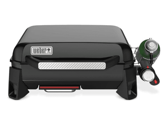 Weber Slate Griddle 1-Burner Propane Gas Portable 17 in. Flat Top Grill in Black 1500531 weber slate 22 tabletop griddle