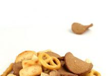 Gardettos Snack Mix with Green Beans Casserole Gardettos