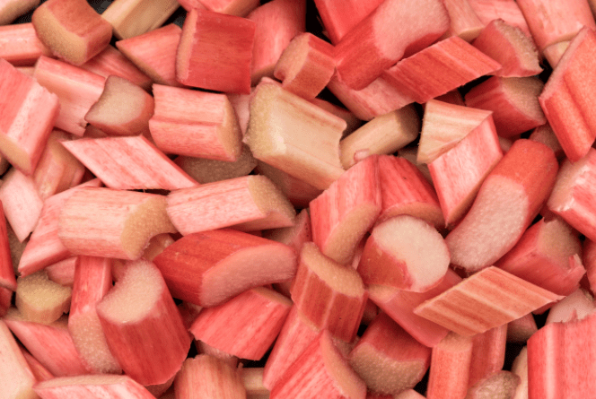 Rhubarb sliced