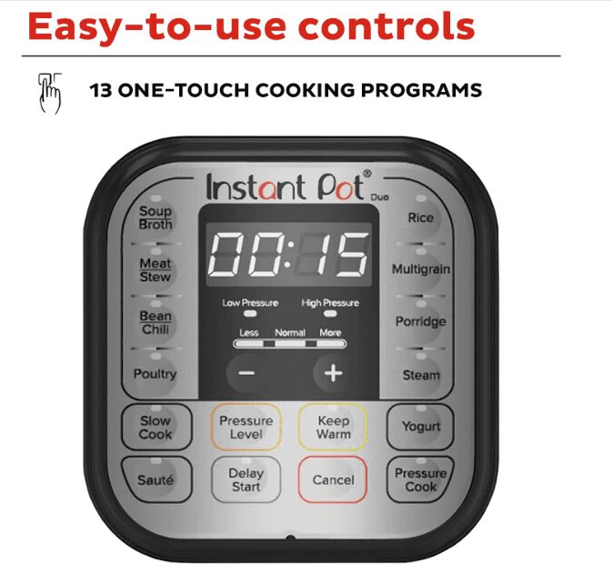 Instant Pot Controls