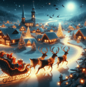 Create a Santa's Sleigh Scene