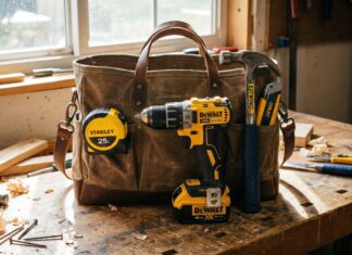 The Basic Toolkit Every Homeowner Needs (2026 Guide) An open tool bag filled with essential hand tools for basic home repairs.