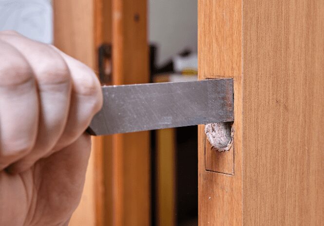 Preparing the Door for the New DoorKnob