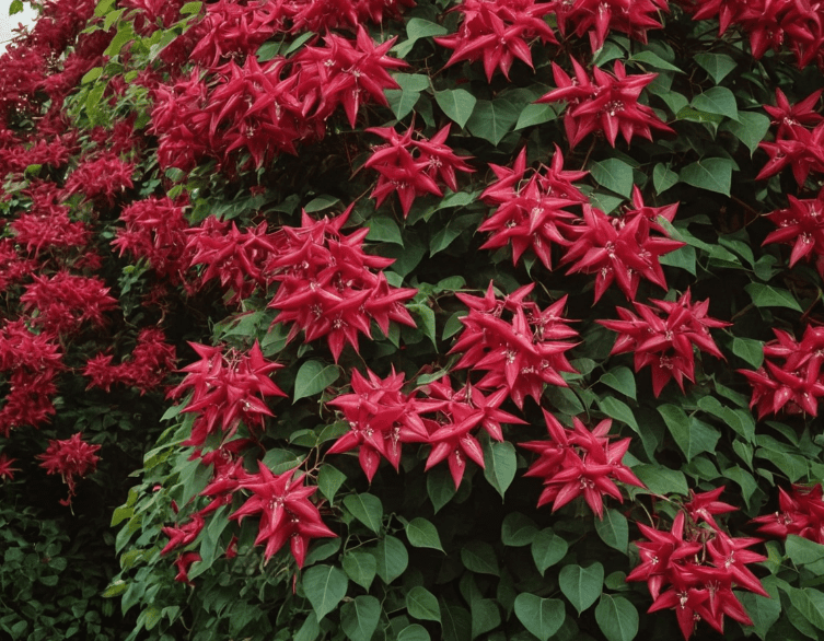 Rangoon Creeper Vine in full bloom