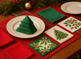 Christmas Napkins: Simple Ideas for a Festive Holiday Table Christmas Napkins