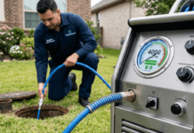 Hydro Jetting Cost Guide 2026: Is It Worth the Money? Professional hydro jetting plumbing service clearing a main sewer line on a residential property in 2026