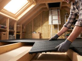 Attic Decking Panels: The Best Flooring for Small Attic Hatches (2026) Installing lightweight attic decking panels over joists near a small attic hatch.