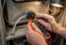 Furnace Pressure Switch (2026): Test & Fix Guide Testing a faulty furnace pressure switch with a digital multimeter inside a home HVAC unit.