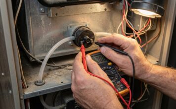 Furnace Pressure Switch (2026): Test & Fix Guide Testing a faulty furnace pressure switch with a digital multimeter inside a home HVAC unit.