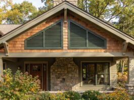Gable End Vents (2026): Cool Your Hot Attic Fast A beautiful home exterior showing newly installed gable end vents under the roof peak