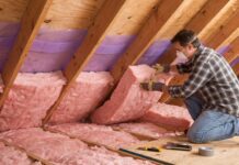How to Insulate an Attic Roof Rafters: Best Materials & Steps (2026) Installing fiberglass insulation and ventilation baffles between attic roof rafters.