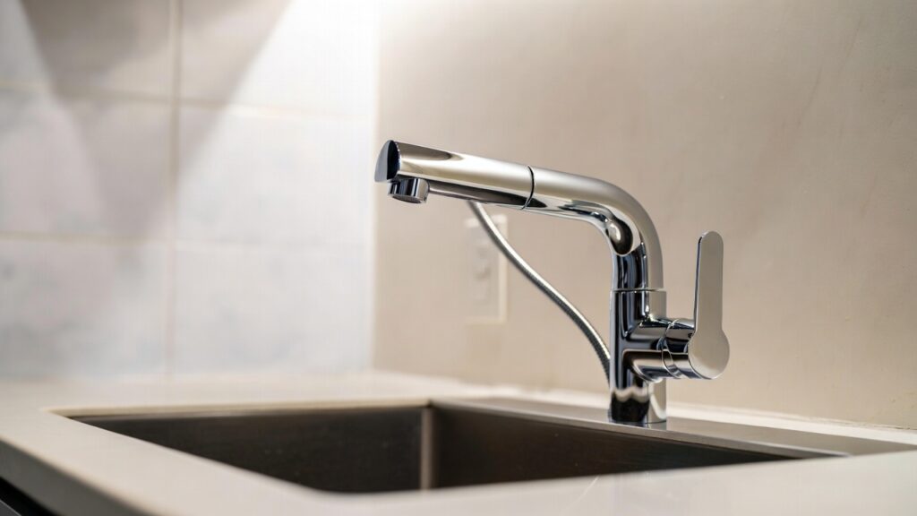 The kitchen best sink setup featuring a modern workstation basin and a pull-out spray faucet. The kitchen best sink setup featuring a modern workstation basin and a pull-out spray faucet.