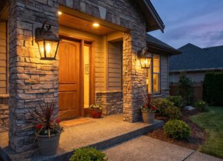 Solar Outdoor Wall Lanterns: Best Types, Features & Buying Tips Solar outdoor wall lanterns mounted beside a front door at night