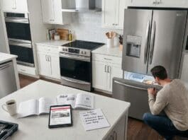 Frigidaire Gallery Troubleshooting Guide: Ice Maker, Filter, Dishwasher & Oven Fixes Frigidaire Gallery stainless steel refrigerator dishwasher and range in a modern kitchen