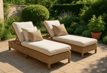 Best Chaise Lounges 2026: Top 7 for Patio, Garden & Backyard Comfortable outdoor chaise lounge chairs on sunny patio with cushions and pillows, perfect for garden and backyard relaxation
