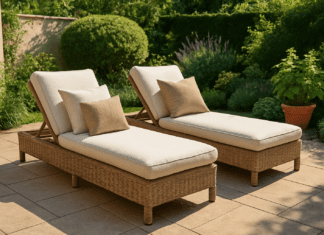Best Chaise Lounges 2026: Top 7 for Patio, Garden & Backyard Comfortable outdoor chaise lounge chairs on sunny patio with cushions and pillows, perfect for garden and backyard relaxation