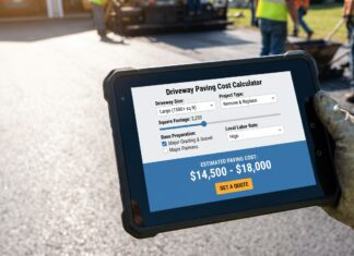 Asphalt Driveway Cost Calculator: Estimate Your Paving Price Asphalt driveway cost calculator estimating paving price by square footage