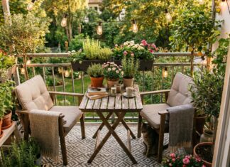 Best Patio Furniture for Small Patios, Decks & Balconies Compact patio furniture with a small bistro table and chairs on a cozy balcony garden