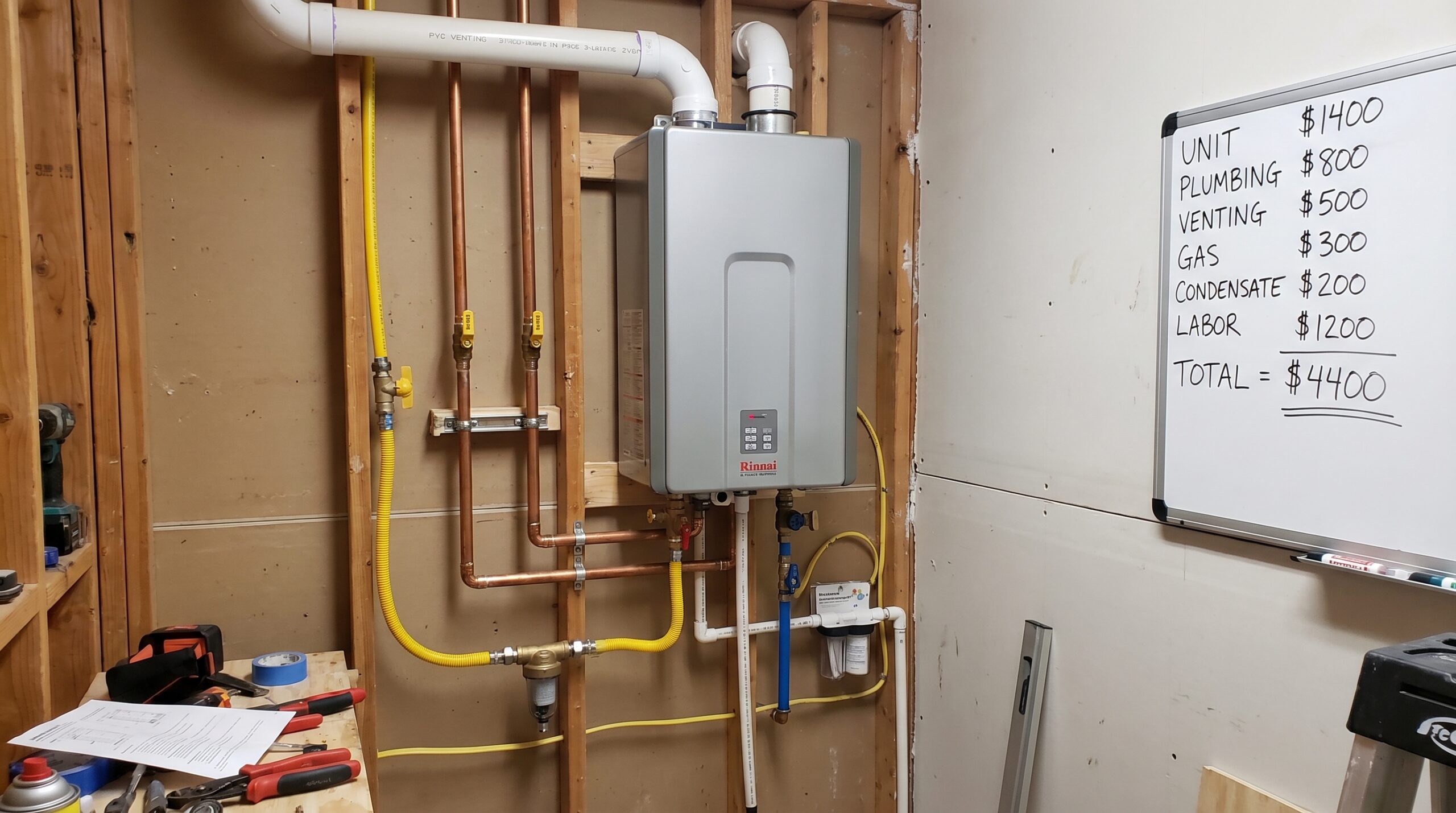 Gas Tankless Water Heater Installation Cost: Venting, Gas Lines & Sizing
