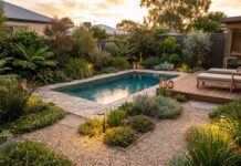 Small Backyard Natural Swimming Pools: 5 Beautiful Eco-Friendly Ideas Small backyard natural swimming pool with plants, stone edging, and eco-friendly landscaping